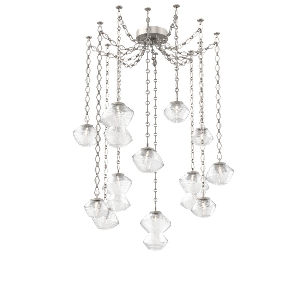 Mesa Multi Light Pendant Beige Silver