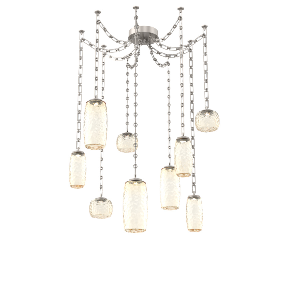 Vessel Multi Light Pendant Beige Silver