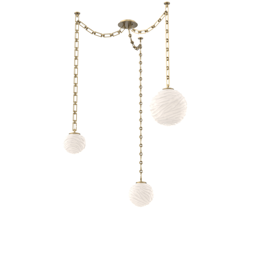 Gaia Multi Light Pendant Gilded Brass