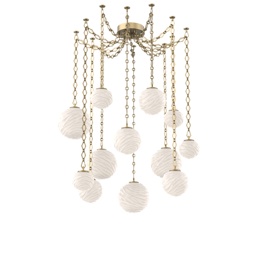 Gaia Multi Light Pendant Gilded Brass
