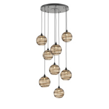 Hammerton CHB0047-08-MB-OB-C01-E2 - Terra Round 8pc Multi-Pendant