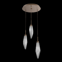 Hammerton CHB0050-03-FB-CS-C01-L1 - Rock Crystal Round 3pc Multi-Pendant