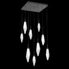 Hammerton CHB0050-09-MB-CC-C01-L3 - Rock Crystal Square 9pc Multi-Pendant