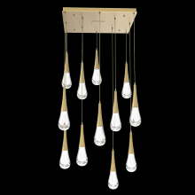 Hammerton CHB0078-12-GB-C-C01-L1 - Raindrop Square 12pc Multi-Pendant