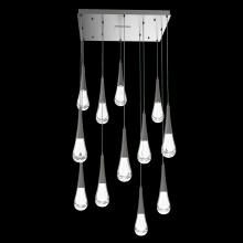 Hammerton CHB0078-12-GP-C-C01-L1 - Raindrop Square 12pc Multi-Pendant