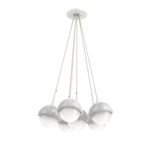 Hammerton CHB0093-0F-WI-WL-C01-L3-WM - Cabochon Multi Light Pendant Single Port Canopy Salt White