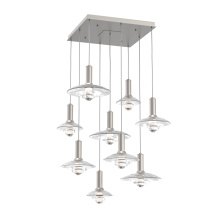 Hammerton CHB0098-09-BS-CG-C01-L3 - Cirrus Square 9pc Multi-Pendant