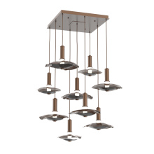 Hammerton CHB0099-09-BB-00-C01-L3-BI - Cumulus Square 9pc Multi-Pendant