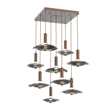 Hammerton CHB0099-09-BB-00-C01-L3-SG - Cumulus Square 9pc Multi-Pendant