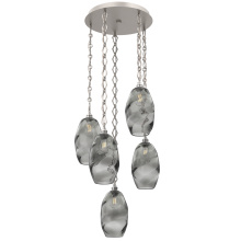 Hammerton CNB0035-05-BS-OS-CH1-E2 - Ellisse Round 5pc Multi-Pendant with Chain