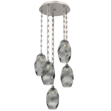 Hammerton CNB0035-05-BS-OS-CH3-E2 - Ellisse Round 5pc Multi-Pendant with Chain