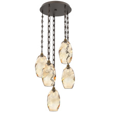 Hammerton CNB0035-05-FB-OA-CH3-E2 - Ellisse Round 5pc Multi-Pendant with Chain