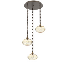Hammerton CNB0036-03-FB-OA-CH3-E2 - Coppa Round 3pc Multi-Pendant with Chain