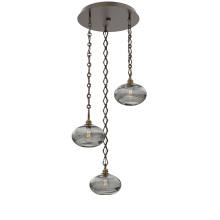 Hammerton CNB0036-03-FB-OS-CH1-E2 - Coppa Round 3pc Multi-Pendant with Chain