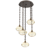 Hammerton CNB0036-05-FB-OA-CH1-E2 - Coppa Round 5pc Multi-Pendant with Chain