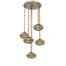 Hammerton CNB0036-05-GB-OB-CH2-E2 - Coppa Round 5pc Multi-Pendant with Chain