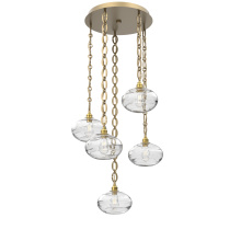 Hammerton CNB0036-05-GB-OC-CH2-E2 - Coppa Round 5pc Multi-Pendant with Chain