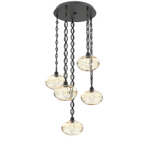 Hammerton CNB0036-05-MB-OA-CH2-E2 - Coppa Round 5pc Multi-Pendant with Chain