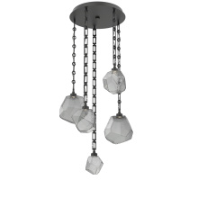 Hammerton CNB0039-05-MB-S-CH3-L1 - Gem Round 5pc Multi-Pendant with Chain