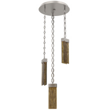 Hammerton CNB0042-03-BS-BG-CH2-L1 - Parallel Round 3pc Multi-Pendant with Chain