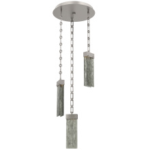 Hammerton CNB0042-03-BS-SG-CH3-L3 - Parallel Round 3pc Multi-Pendant with Chain