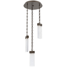 Hammerton CNB0042-03-FB-CR-CH1-L3 - Parallel Round 3pc Multi-Pendant with Chain