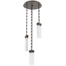 Hammerton CNB0042-03-FB-CR-CH3-L1 - Parallel Round 3pc Multi-Pendant with Chain