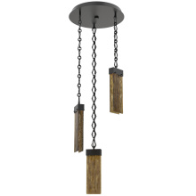 Hammerton CNB0042-03-MB-BG-CH1-L1 - Parallel Round 3pc Multi-Pendant with Chain