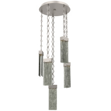 Hammerton CNB0042-05-BS-SG-CH1-L1 - Parallel Round 5pc Multi-Pendant with Chain