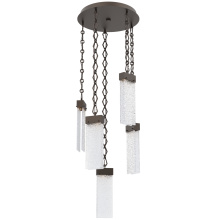 Hammerton CNB0042-05-FB-CR-CH1-L3 - Parallel Round 5pc Multi-Pendant with Chain