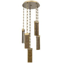 Hammerton CNB0042-05-GB-BG-CH3-L1 - Parallel Round 5pc Multi-Pendant with Chain