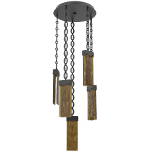 Hammerton CNB0042-05-MB-BG-CH2-L3 - Parallel Round 5pc Multi-Pendant with Chain