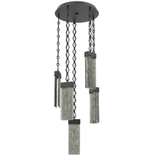Hammerton CNB0042-05-MB-SG-CH1-L1 - Parallel Round 5pc Multi-Pendant with Chain