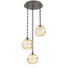 Hammerton CNB0047-03-FB-OA-CH1-E2 - Terra Round 3pc Multi-Pendant with Chain