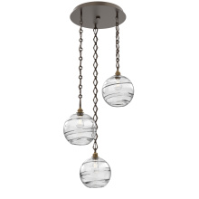Hammerton CNB0047-03-FB-OC-CH1-E2 - Terra Round 3pc Multi-Pendant with Chain