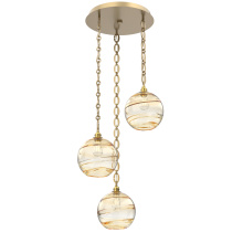 Hammerton CNB0047-03-GB-OA-CH2-E2 - Terra Round 3pc Multi-Pendant with Chain