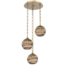 Hammerton CNB0047-03-GB-OB-CH1-E2 - Terra Round 3pc Multi-Pendant with Chain