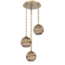 Hammerton CNB0047-03-GB-OB-CH2-E2 - Terra Round 3pc Multi-Pendant with Chain