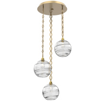 Hammerton CNB0047-03-GB-OC-CH2-E2 - Terra Round 3pc Multi-Pendant with Chain