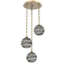 Hammerton CNB0047-03-GB-OS-CH1-E2 - Terra Round 3pc Multi-Pendant with Chain