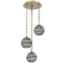 Hammerton CNB0047-03-GB-OS-CH2-E2 - Terra Round 3pc Multi-Pendant with Chain