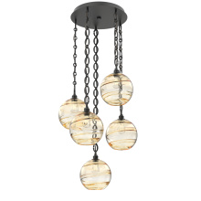 Hammerton CNB0047-05-MB-OA-CH2-E2 - Terra Round 5pc Multi-Pendant with Chain