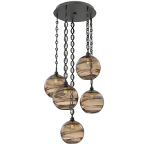 Hammerton CNB0047-05-MB-OB-CH2-E2 - Terra Round 5pc Multi-Pendant with Chain