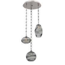 Hammerton CNB0048-03-BS-OS-CH3-E2 - Misto Round 3pc Multi-Pendant with Chain