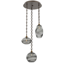 Hammerton CNB0048-03-FB-OS-CH1-E2 - Misto Round 3pc Multi-Pendant with Chain