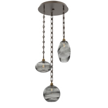 Hammerton CNB0048-03-FB-OS-CH3-E2 - Misto Round 3pc Multi-Pendant with Chain