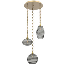 Hammerton CNB0048-03-GB-OS-CH1-E2 - Misto Round 3pc Multi-Pendant with Chain