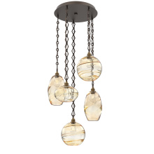 Hammerton CNB0048-05-FB-OA-CH1-E2 - Misto Round 5pc Multi-Pendant with Chain