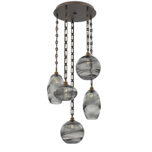 Hammerton CNB0048-05-FB-OS-CH3-E2 - Misto Round 5pc Multi-Pendant with Chain