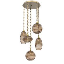 Hammerton CNB0048-05-GB-OB-CH1-E2 - Misto Round 5pc Multi-Pendant with Chain